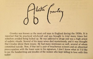 Crowley signature re