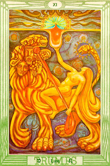 Lust card from Thoth Deck