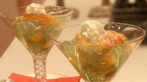 Peaches in Chartreuse Jelly