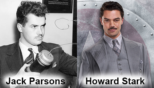 Side by side comparison of Jack Parsons and Howard Stark