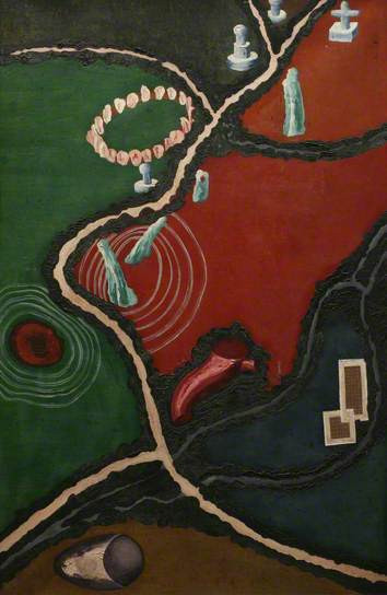 Detail:  Landscape with Antiquities, 1955   Ithell Colquhoun 
