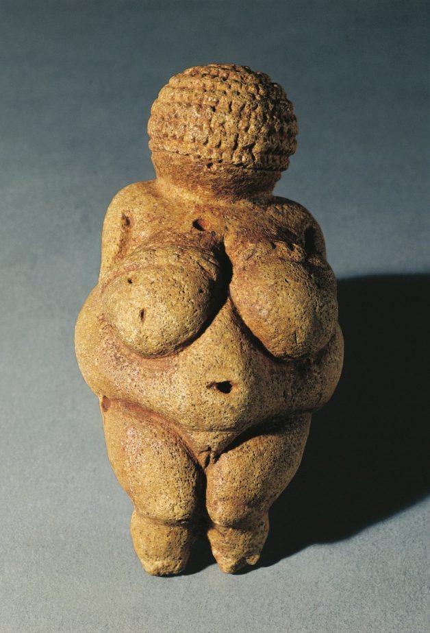 UNSPECIFIED - CIRCA 1987: Prehistory - Austria - Paleolithic - Gravettian - The Venus of Willendorf made of limestone. (Photo By DEA / E. LESSING/De Agostini/Getty Images)