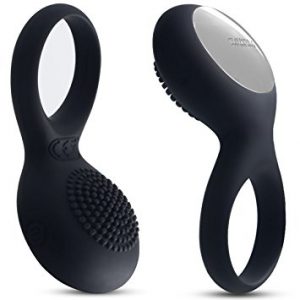 A black silicone vibrating sex toy