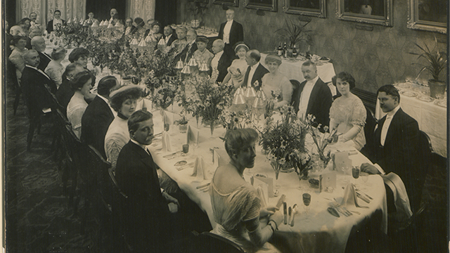 A formal dinner at Government House in 1912
