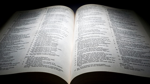 An open Bible.
