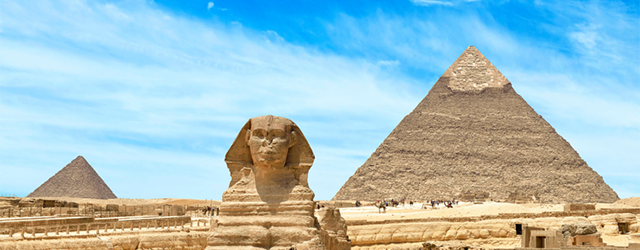 Giza Pyramids And Sphinx in Cairo, Egypt