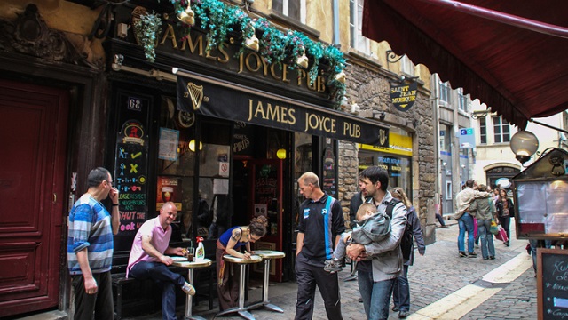 James Joyce Pub on Saint Jean Street in Lyon, France