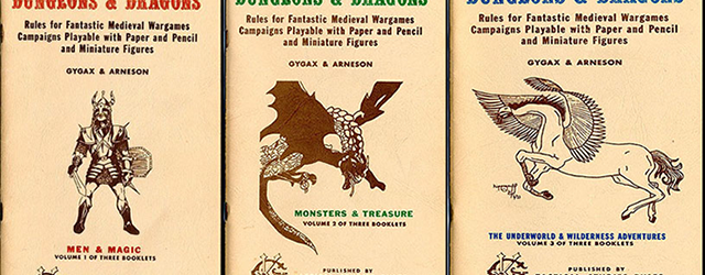 Three original Dungeons and Dragons Manuals