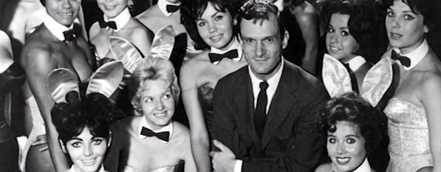 Hugh Hefner with Playboy Bunnies