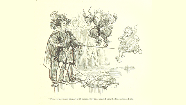 A scene from Gullivers Travels, from the British Library