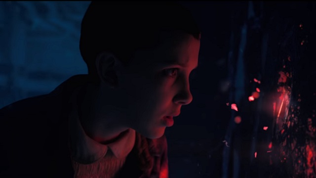 Millie Bobby Brown as Eleven in Stranger Things 2
