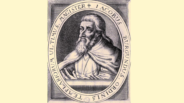 Woodcut image of Jacques de Molay