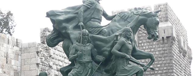 Equestrian statue of Saladin in the Citadel, Damascus, Syria