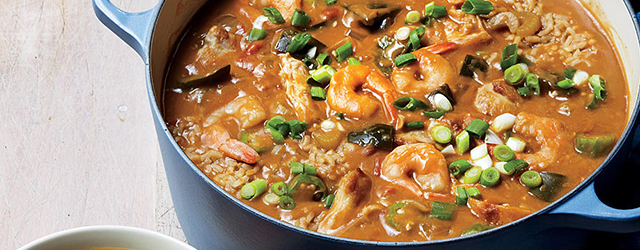 a big pot of gumbo