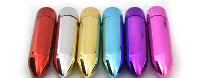 A selection of bullet vibrators in assorted colors