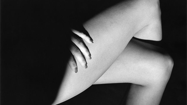 A photograph of a woman's legs