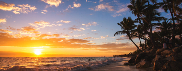 Summer solstice at a tropical beach