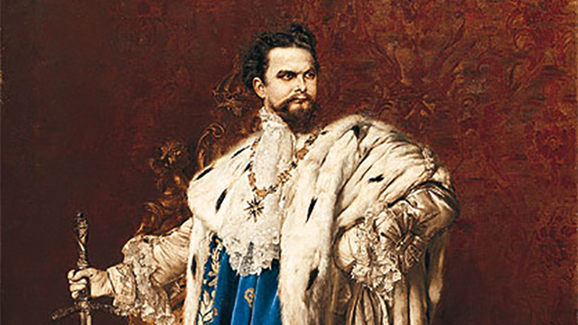 Ludwig II as the Grand Master of the Order of the Knights of St George. Gabriel Schachinger, Munich, 1887
