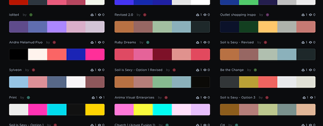 color palette generated by coolors