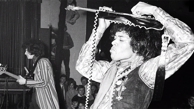 Jimi Hendrix on stage