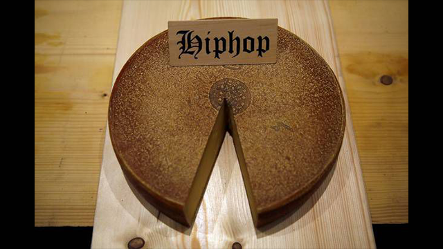 A wheel of hip-hop cheese from the study
