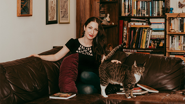 Pam Grossman and cat